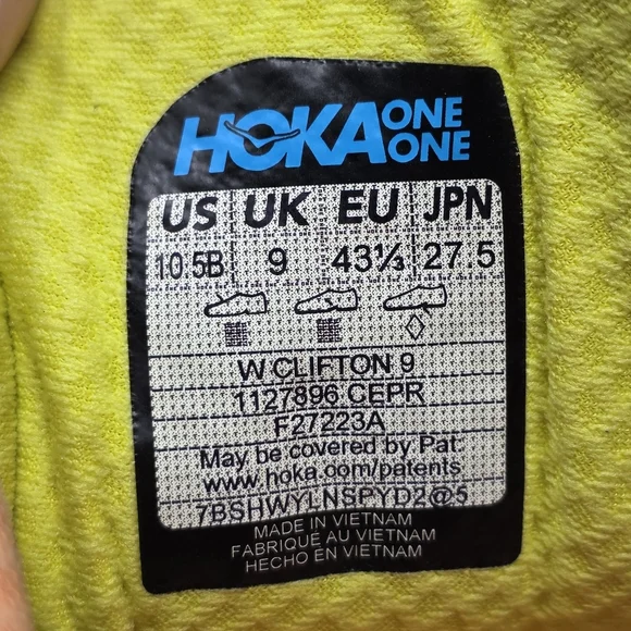 Hoka One One Clifton 9 Ceramic Evening Primrose Women's Size 10.5 B Pre-owned - Picture 3 of 11